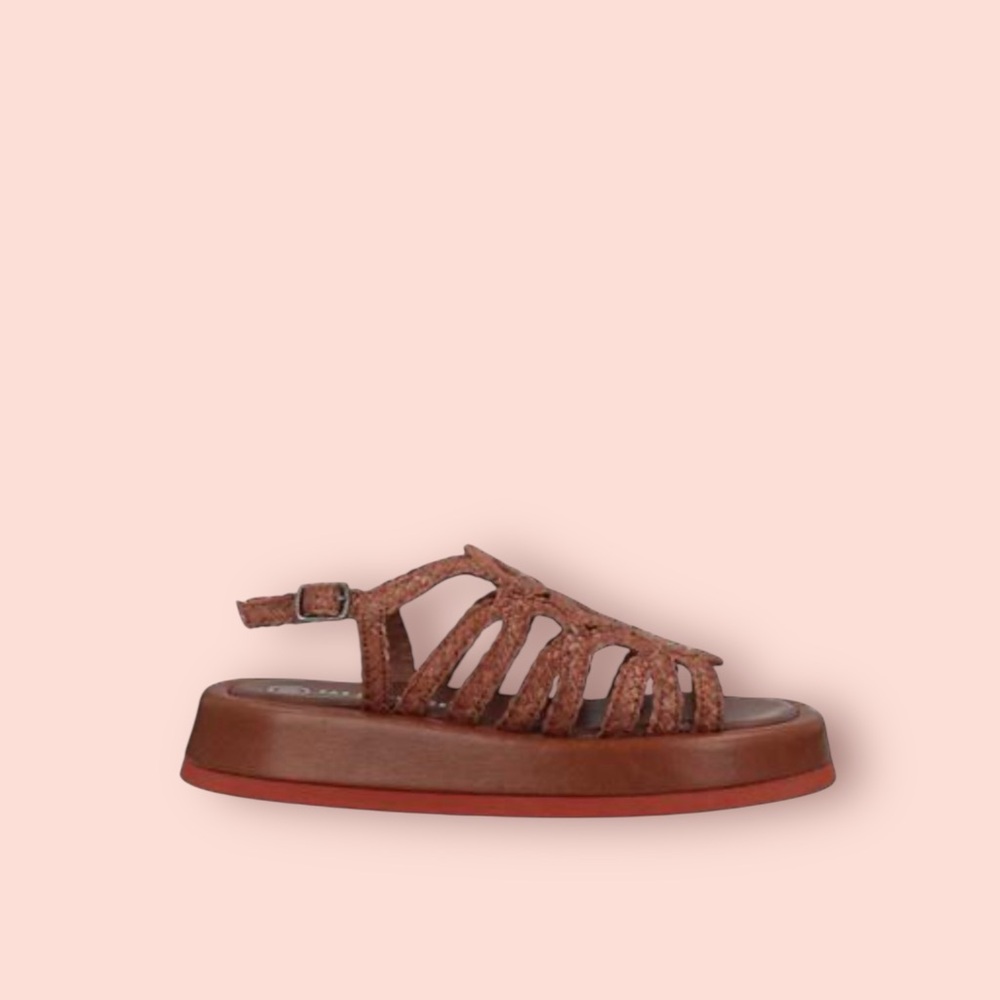 PAS DE ROUGE Italian Woven Sandals